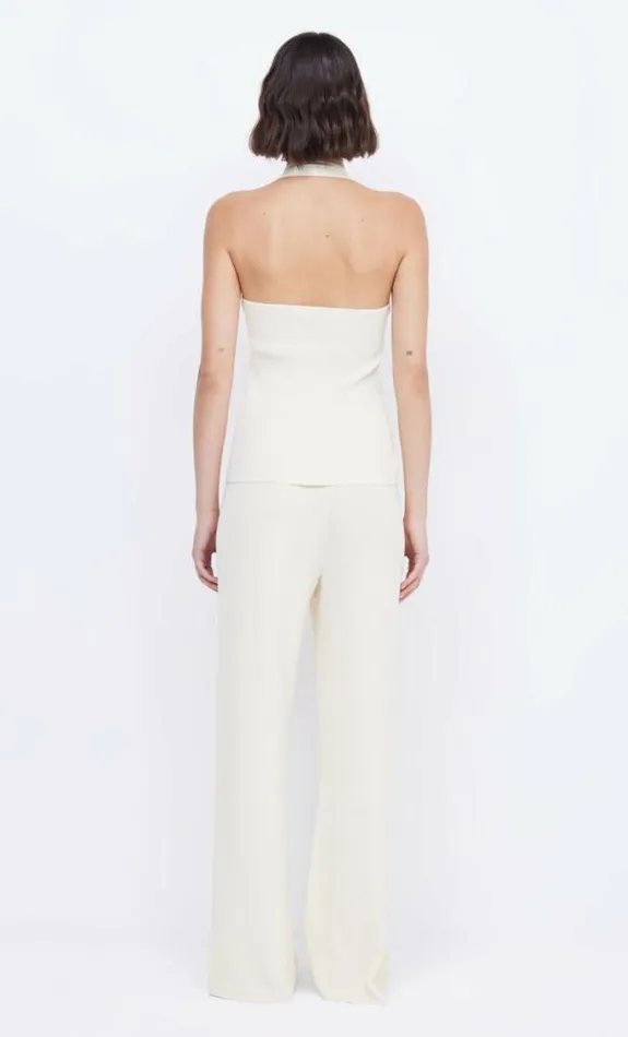 Sleeveless Shop Bec Bridge Amalfi Halter Knit Top Ivory