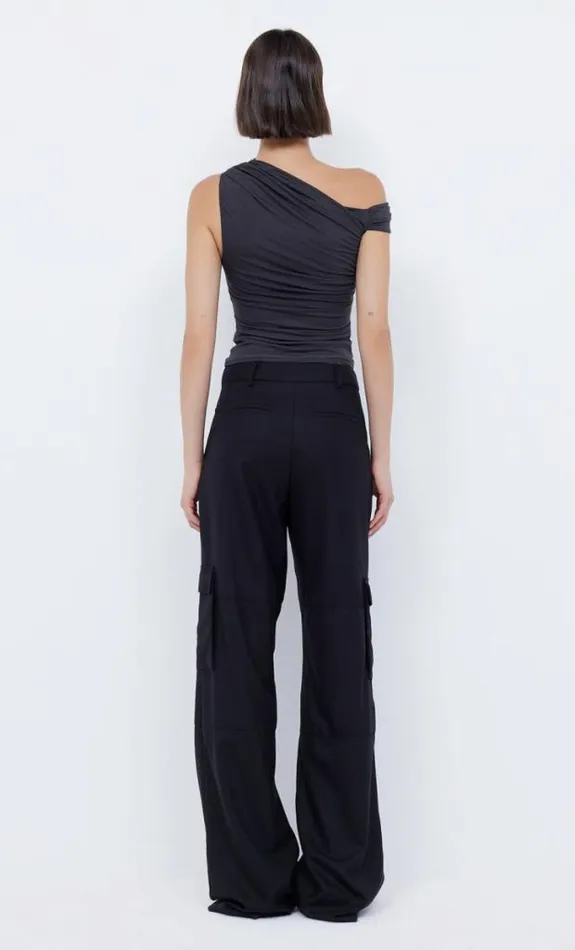 Sleeveless Shop Bec Bridge Serene Top Charcoal