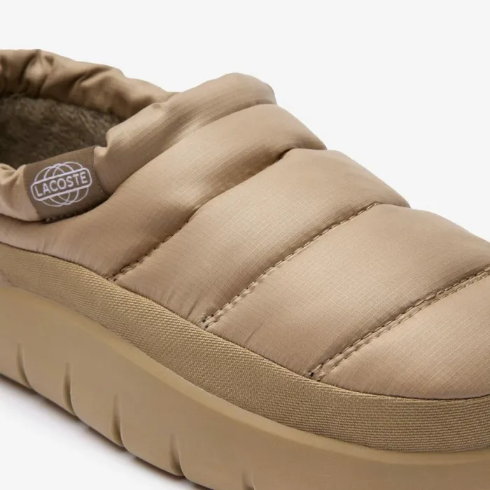 Slides Men Lacoste Mens Nylon Serve Slipper Lt Brwlt Brw Cj2