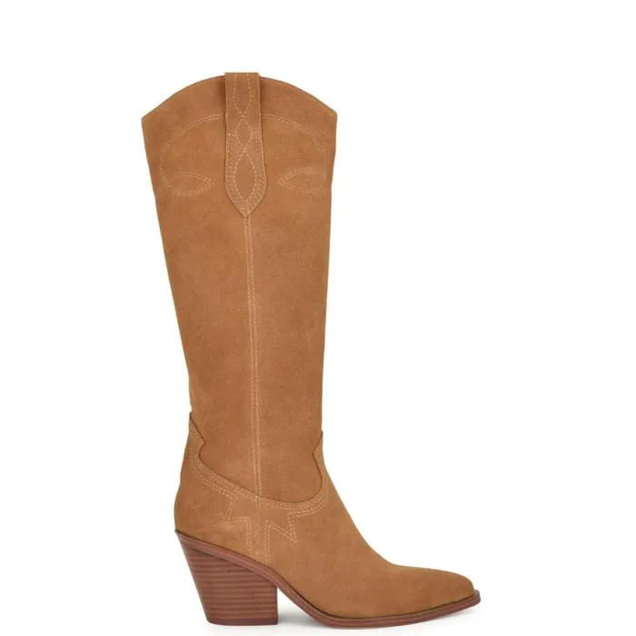 Smash Western Boots Brown Suede Women Nine West Boots and Booties