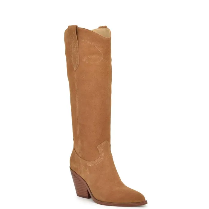 Smash Western Boots Brown Suede Women Nine West Boots and Booties Smash Western Boots Brown Suede Women Nine West Boots and Booties