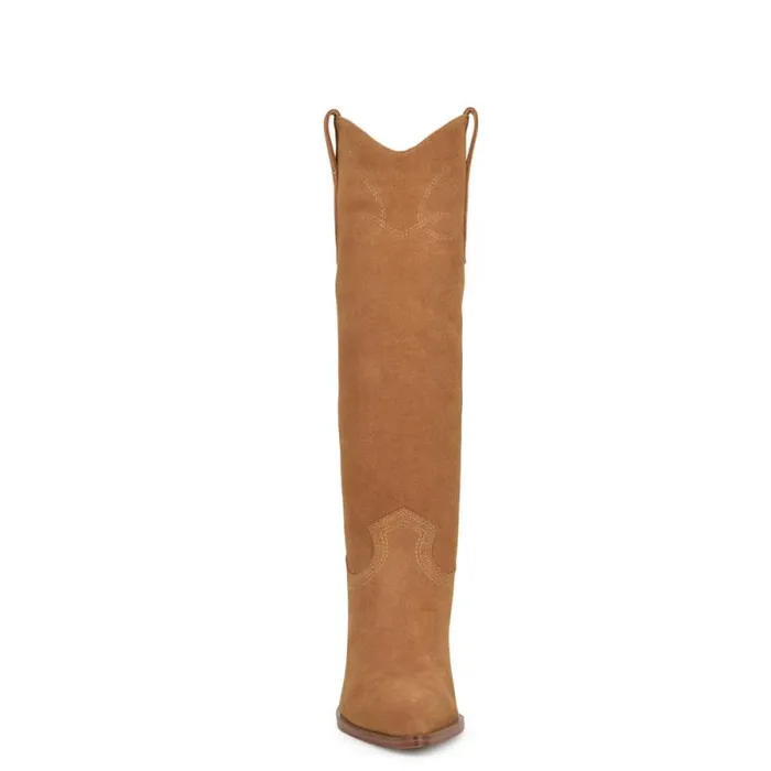 Smash Western Boots Brown Suede Women Nine West Boots and Booties Smash Western Boots Brown Suede Women Nine West Boots and Booties