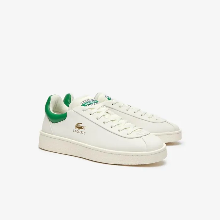 Sneakers Men Lacoste Men039s Baseshot Premium Leather Sneakers Whitegreen 082