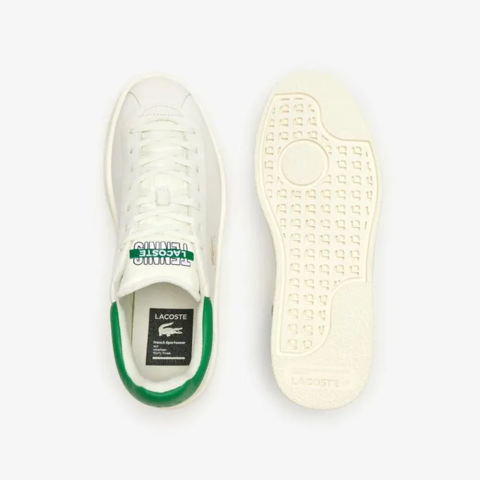Sneakers Men Lacoste Men039s Baseshot Premium Leather Sneakers Whitegreen 082