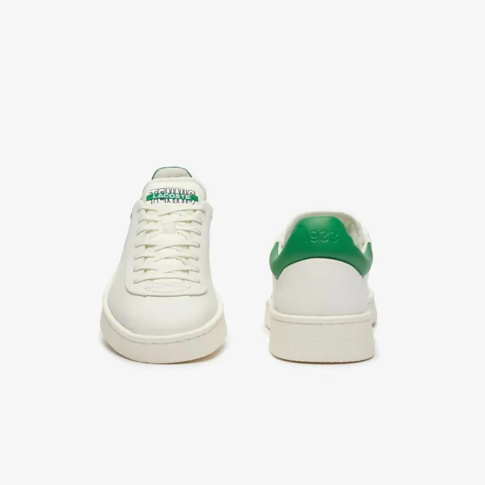 Sneakers Men Lacoste Men039s Baseshot Premium Leather Sneakers Whitegreen 082
