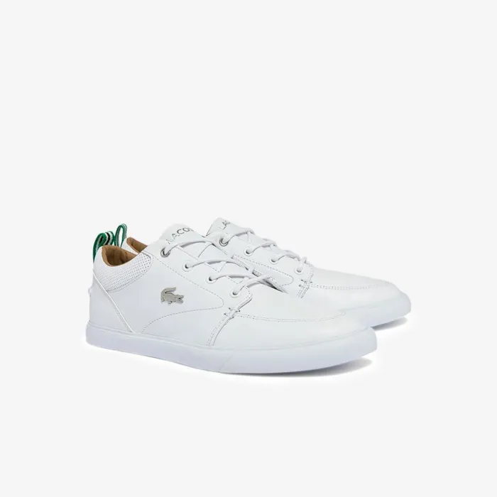 Sneakers Men Lacoste Men039s Bayliss Leather Perforated Collar Sneakers Whitewhite 21g