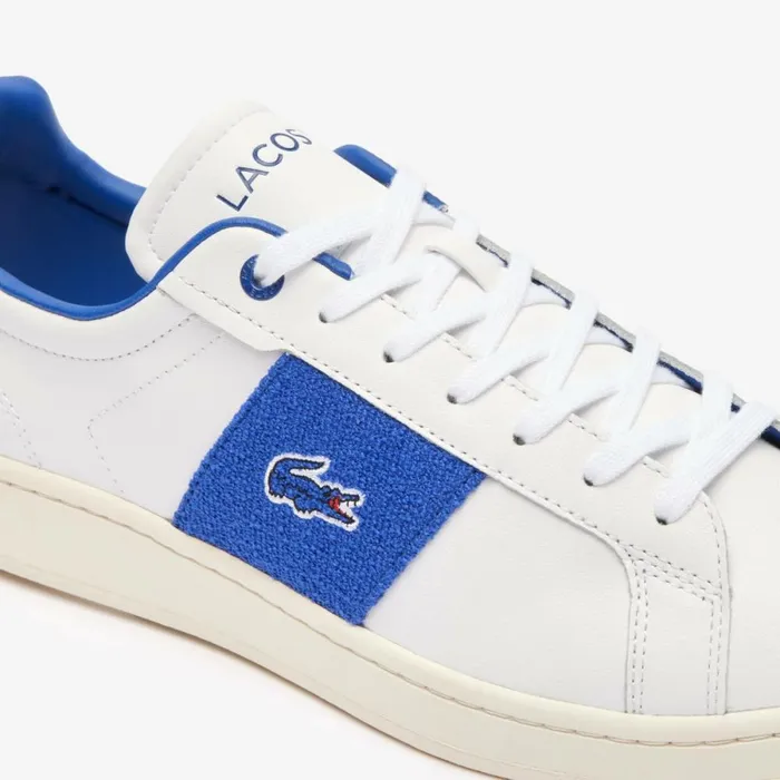 Sneakers Men Lacoste Men039s Carnaby Pro CGR Bar Leather Sneakers Whiteblue 080