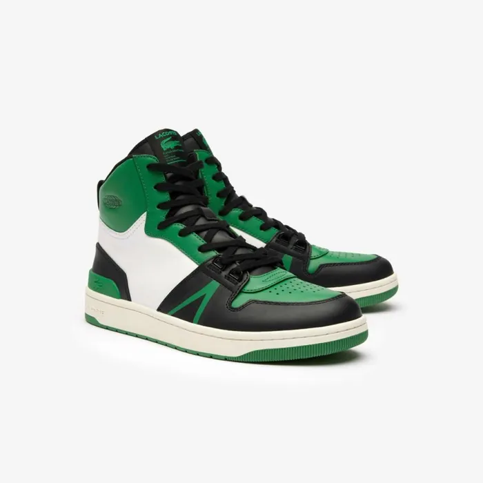 Sneakers Men Lacoste Men039s L001 Mid Smooth Leather Sneakers Dk Grnblk 12x