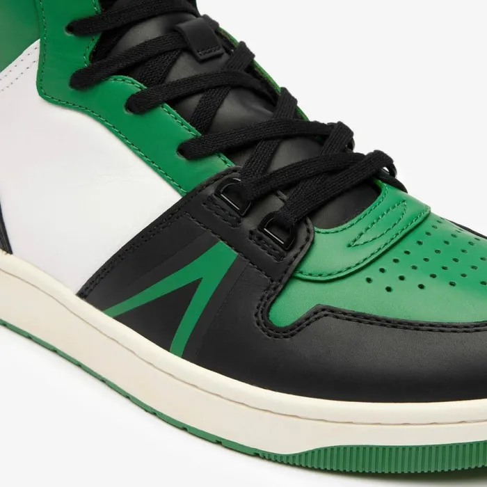 Sneakers Men Lacoste Men039s L001 Mid Smooth Leather Sneakers Dk Grnblk 12x