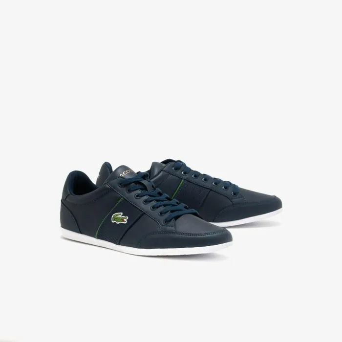 Sneakers Men Lacoste Men039s Leather Sneakers Navygreen 2s3