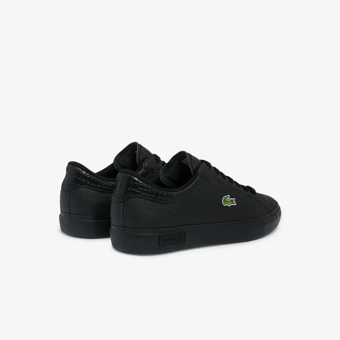 Sneakers Men Lacoste Men039s Powercourt Burnished Leather Sneakers Blkblk 02h