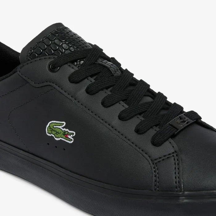 Sneakers Men Lacoste Men039s Powercourt Burnished Leather Sneakers Blkblk 02h