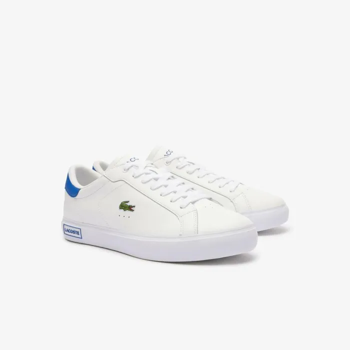 Sneakers Men Lacoste Men039s Powercourt Leather Sneakers Whiteblue 080