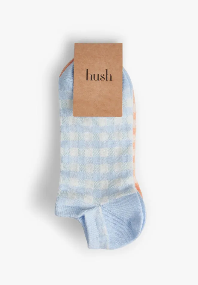 Socks and Tights Women Hush Alaula Trainer Socks 2 Pk Peach Blue