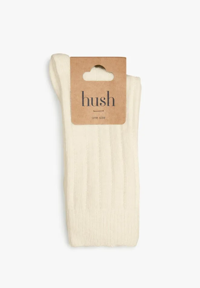 Socks and Tights Women Hush Murica Ribbed Socks Cream