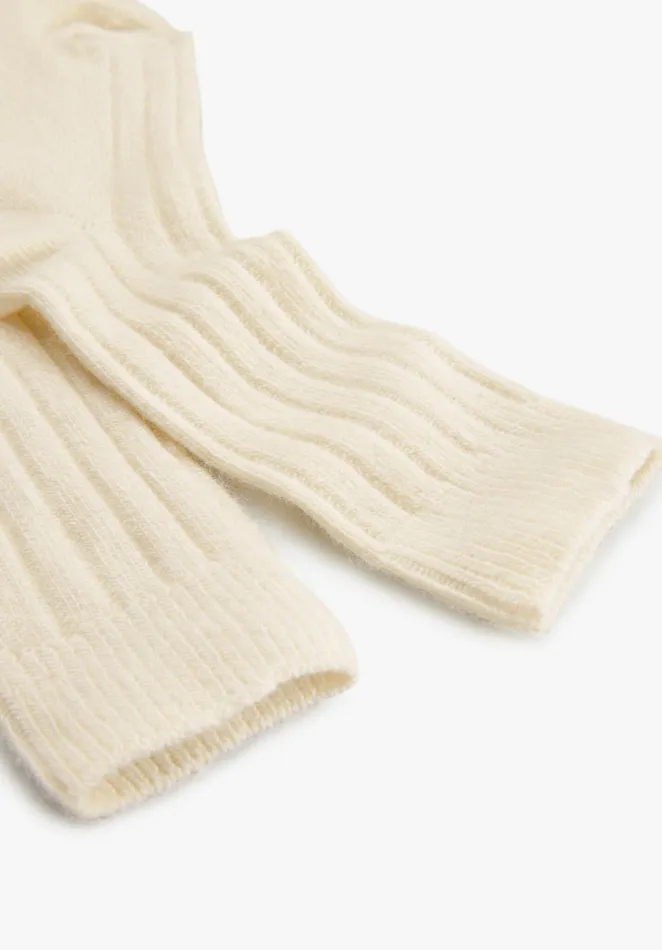 Socks and Tights Women Hush Murica Ribbed Socks Cream