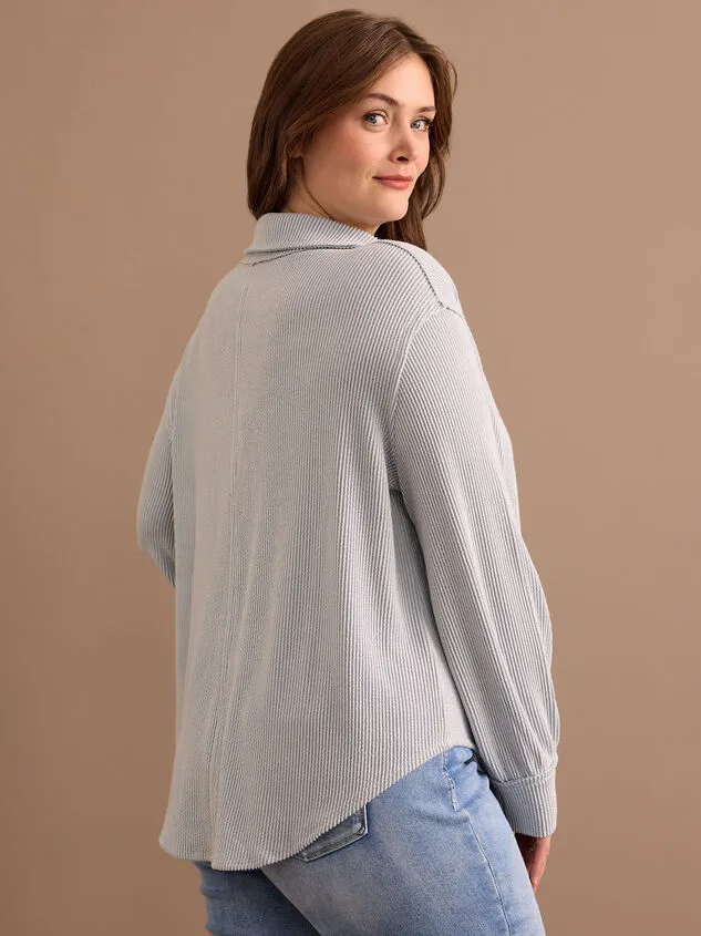 Sofia Ribbed Polo Top Bluefog Women Altar039d State Tops Sofia Ribbed Polo Top Bluefog Women Altar039d State Tops