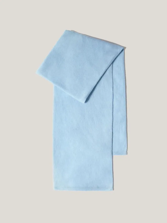 Soft Gauzy Knit Scarf Blue Women Jigsaw Ponchos and Scarves