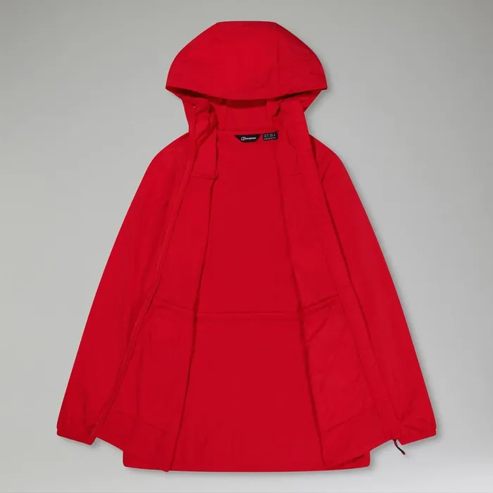 Softshells Women Berghaus Milham Windproof Jacket 8211 Red