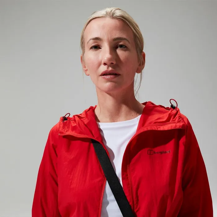 Softshells Women Berghaus Milham Windproof Jacket 8211 Red