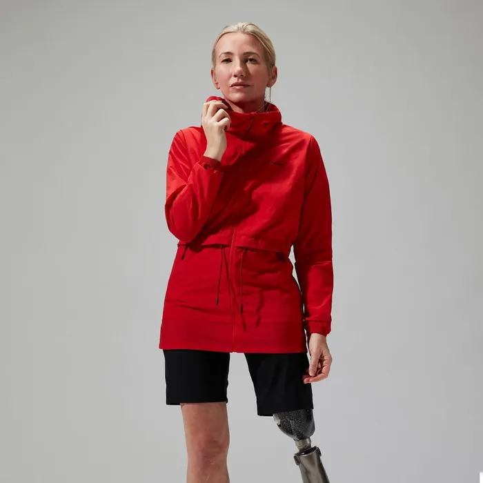 Softshells Women Berghaus Milham Windproof Jacket 8211 Red