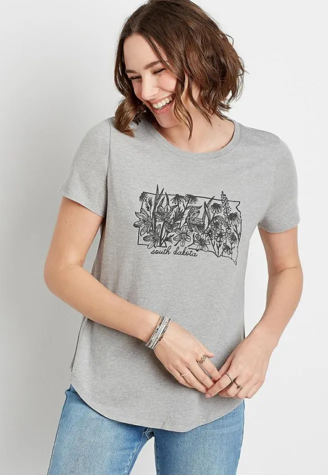 South Dakota State Flower Graphic Tee Women Maurices Tops