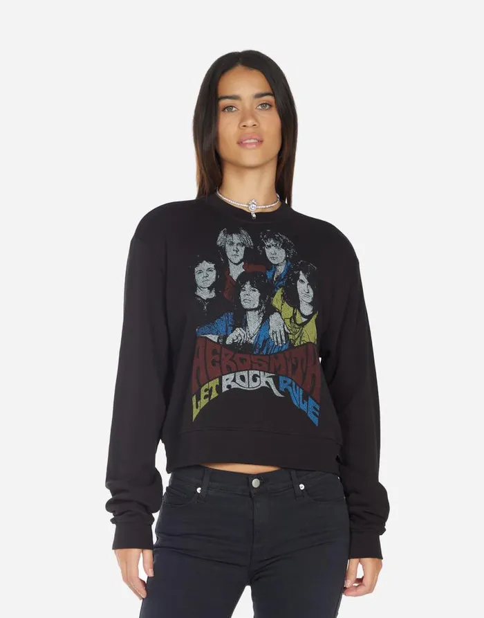 Spalding Vintage Aerosmith Black Women Lauren Moshi Long Sleeve
