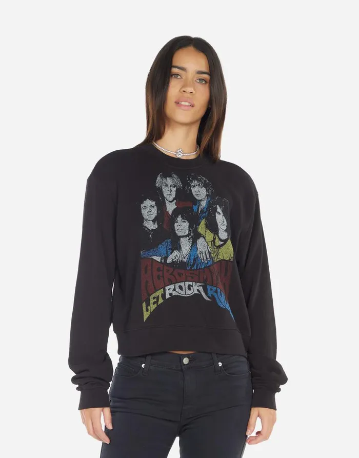 Spalding Vintage Aerosmith Black Women Lauren Moshi Long Sleeve