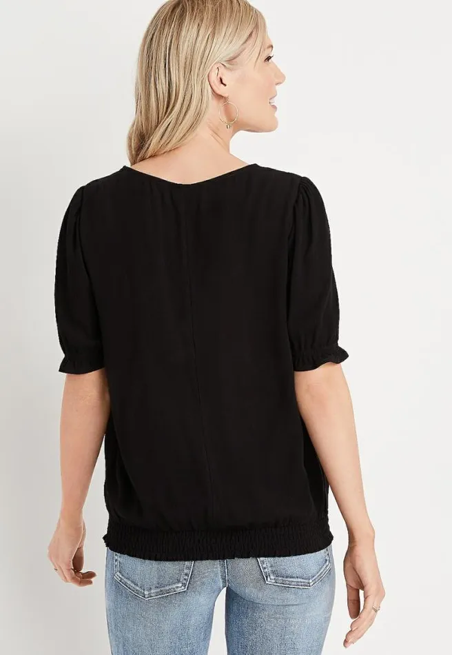 Square Neck Short Sleeve Top Women Maurices Tops
