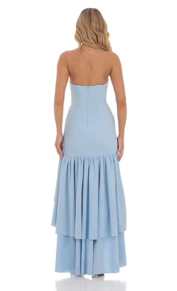Strapless Corset Maxi Dress Blue Women LUCY IN THE SKY Maxi Dresses Strapless Corset Maxi Dress Blue Women LUCY IN THE SKY Maxi Dresses