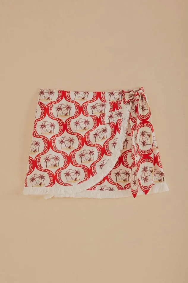 Summer Beach Lenzing Ecovero Euroflax Mini Skirt Women FARM Rio Skirts