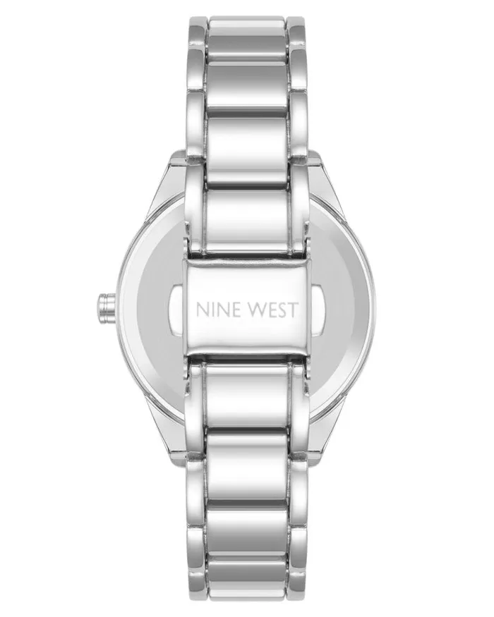 Sunburst Dial Watch Silver Women Nine West Straps Sunburst Dial Watch Silver Women Nine West Straps