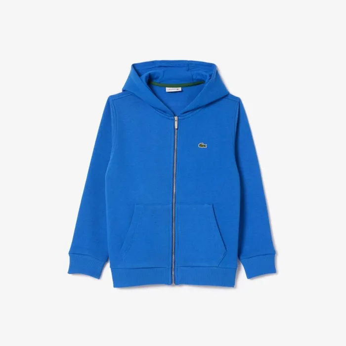 Sweaters and Sweatshirts Kids Lacoste Kids039 Kangaroo Pocket ZipUp Hoodie Ladigue Blue Ixw