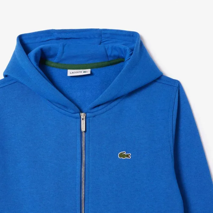 Sweaters and Sweatshirts Kids Lacoste Kids039 Kangaroo Pocket ZipUp Hoodie Ladigue Blue Ixw