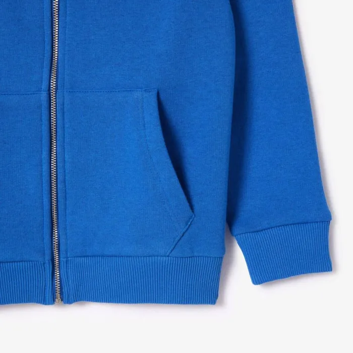 Sweaters and Sweatshirts Kids Lacoste Kids039 Kangaroo Pocket ZipUp Hoodie Ladigue Blue Ixw
