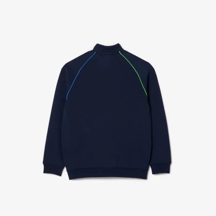 Sweaters and Sweatshirts Kids Lacoste Kids039 ZipUp Sweatshirt Navy Blue White Qrn
