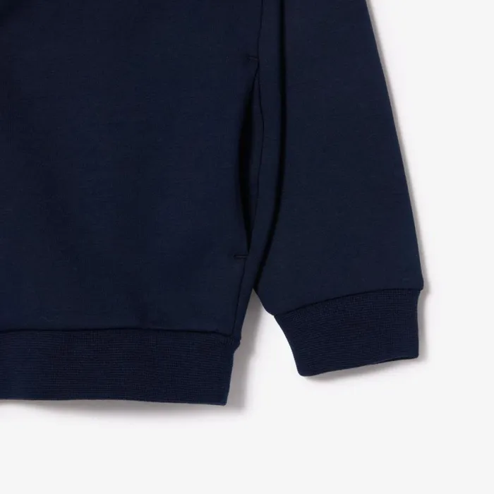 Sweaters and Sweatshirts Kids Lacoste Kids039 ZipUp Sweatshirt Navy Blue White Qrn