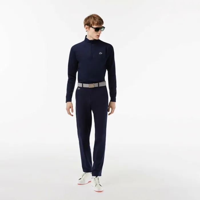 Sweaters and Sweatshirts Men Lacoste Mens QuarterZip Golf Sweatshirt Navy Blue 423