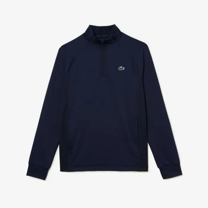Sweaters and Sweatshirts Men Lacoste Mens QuarterZip Golf Sweatshirt Navy Blue 423