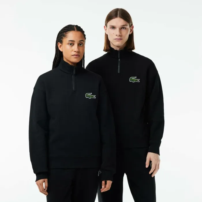 Sweaters and Sweatshirts Men Lacoste Unisex Organic Cotton QuarterZip Sweatshirt Black 031 Sweaters and Sweatshirts Men Lacoste Unisex Organic Cotton QuarterZip Sweatshirt Black 031
