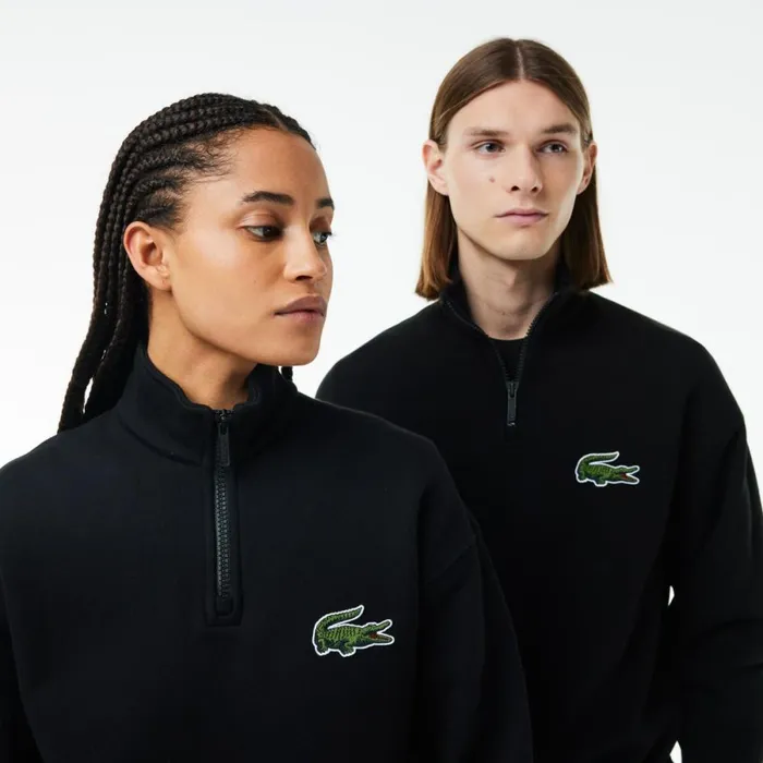 Sweaters and Sweatshirts Men Lacoste Unisex Organic Cotton QuarterZip Sweatshirt Black 031