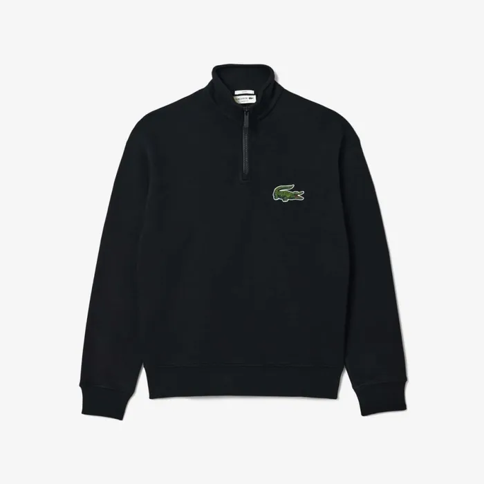 Sweaters and Sweatshirts Men Lacoste Unisex Organic Cotton QuarterZip Sweatshirt Black 031