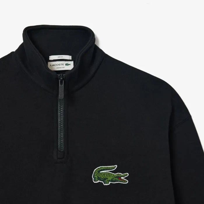 Sweaters and Sweatshirts Men Lacoste Unisex Organic Cotton QuarterZip Sweatshirt Black 031