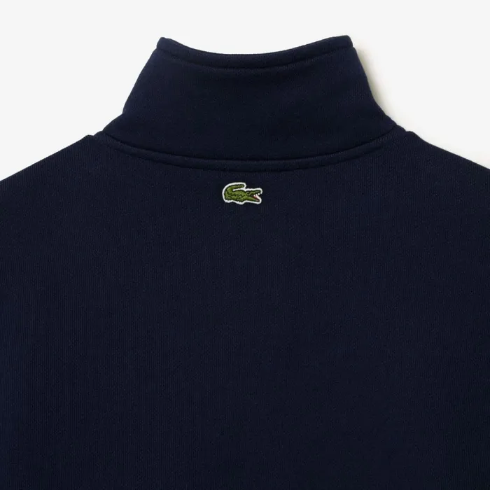 Sweaters and Sweatshirts Women Lacoste High Neck Zipped Fleece Jogger Sweatshirt Navy Blue 166