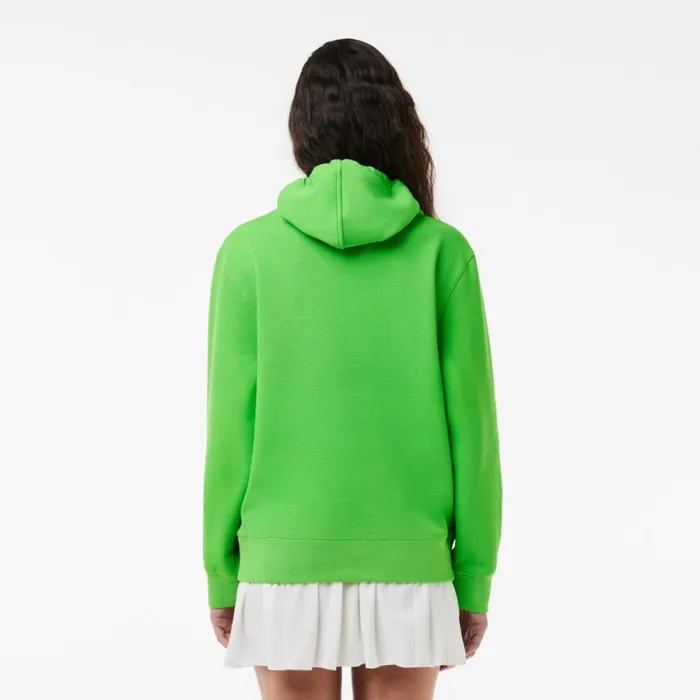 Sweaters and Sweatshirts Women Lacoste Women039s Relaxed Fit Double Face Piqu Hoodie Sorrel Green Ixu