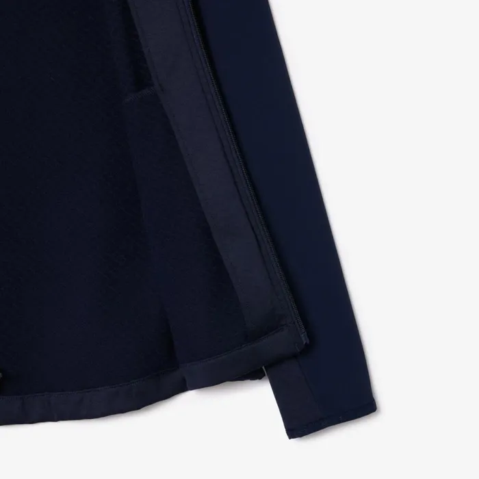 Sweaters and Sweatshirts Women Lacoste Women039s Slim Fit Golf Fleece Layering Jacket Navy Blue 423