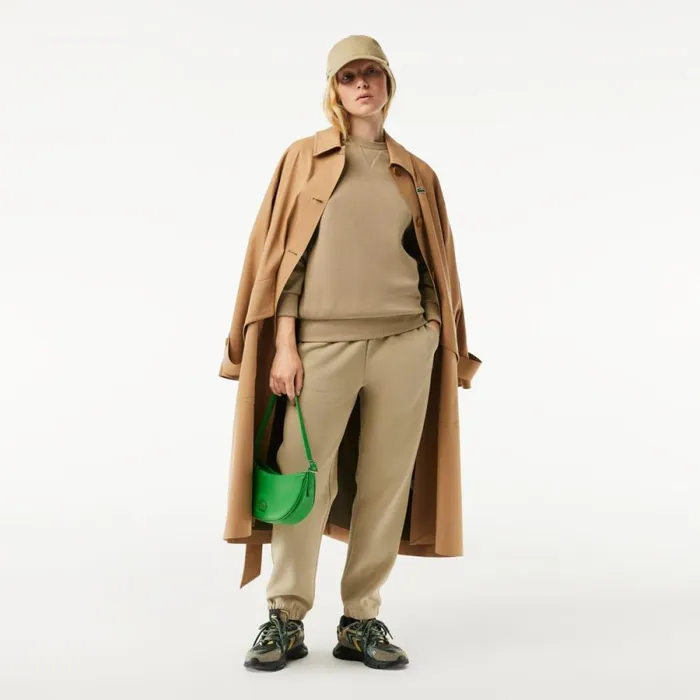 Sweaters and Sweatshirts Women Lacoste Womens Crew Neck Piqu Sweatshirt Beige Cb8