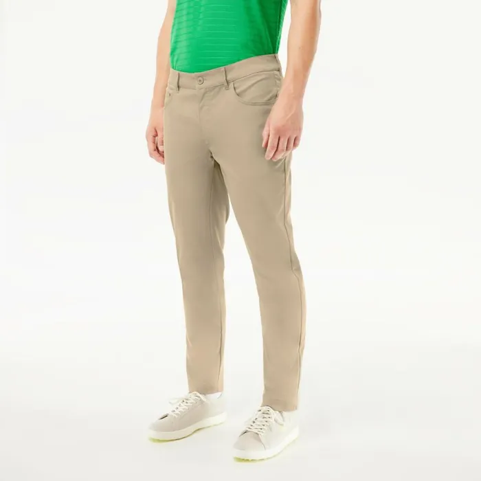 Sweatpants and Trousers Men Lacoste Men039s 5Pocket Golf Pant Beige Cb8