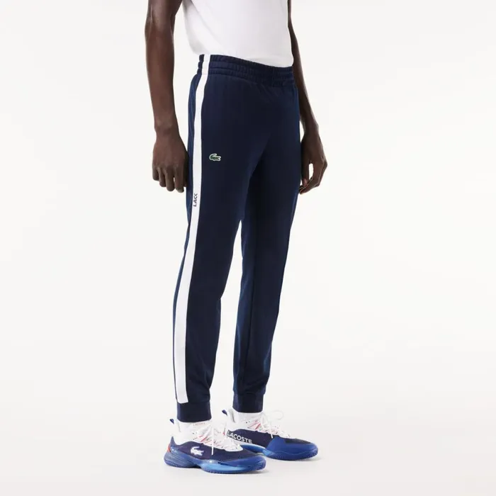 Sweatpants and Trousers Men Lacoste Men039s AbrasionResistant Tennis Sweatpants Navy Blue White 525
