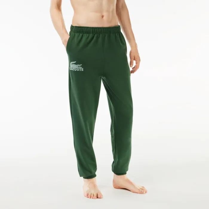 Sweatpants and Trousers Men Lacoste Men039s Cotton Fleece Lounge Joggers Dark Green Green Riv